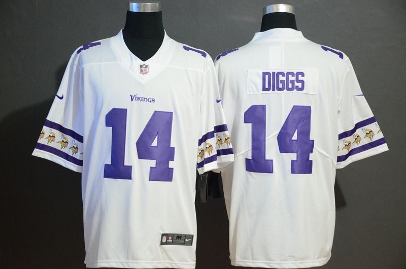 Men's Minnesota Vikings Stefon Diggs #14 White Jersey